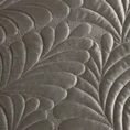 EUROFIRANY PREMIUM narzuta  z  welwetu pikowana metodą tradycyjnego szycia, wzór liści - 220 x 240 cm - ciemnobeżowy 5