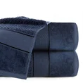 EUROFIRANY CLASSIC Puszysty ręcznik JESSI z fakturą wytłaczanej krateczki i welurową bordiurą - 30 x 50 cm - granatowy 1