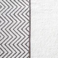 Ręcznik bawełniany z ozdobnym motywem geometrycznym - 70 x 140 cm - biały 2