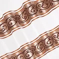 Zasłona gotowa LISA w poziome pasy zdobione ornamentem - 140 x 250 cm - beżowy/brązowy 2