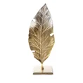 Metalowa figurka PATO złoto-srebrny liść - 21 x 21 x 55 cm - srebrny 1