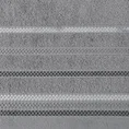 Ręcznik LIVIA  z kolorowymi paskami tkanymi we wzór jodełki - 30 x 50 cm - stalowy 2