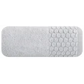 Ręcznik z bordiurą w groszki - 70 x 140 cm - srebrny 3
