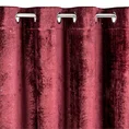 Zasłona ELLENI z lśniącego welwetu  zdobiona brokatem - 140 x 250 cm - bordowy 4