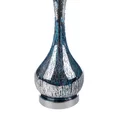Lampa stołowa ADA na szklanej podstawie z turkusowego szkła z welwetowym abażurem - ∅ 36 x 69 cm - turkusowy 4