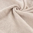 Ręcznik GALA bawełniany z  bordiurą w paski podkreślone błyszczącą nicią - 50 x 90 cm - beżowy 5