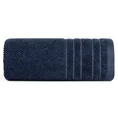 Ręcznik z welurową bordiurą przetykaną błyszczącą nicią - 30 x 50 cm - granatowy 3