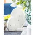 Figurka z dolomitu - jajko wielkanocne zdobione kryształkami - ∅ 11 x 12 cm - biały 3