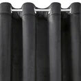 DESIGN 91 Zasłona ROSA z jednokolorowego miękkiego welwetu - 140 x 250 cm - czarny 6
