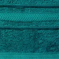 Ręcznik z bawełny egipskiej bawełny z żakardową bordiurą podkreśloną lśniącą nicią - 70 x 140 cm - turkusowy 2