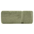Ręcznik VILIA z puszystej i wyjątkowo grubej przędzy bawełnianej  podkreślony ryżową bordiurą - 50 x 90 cm - zielony 3