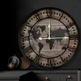 Dekoracyjny zegar ścienny w stylu kolonialnym - 60 x 5 x 60 cm - czarny 5