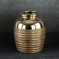 Wazon  ceramiczny DORI złota ze żłobieniami - ∅ 20 x 25 cm - złoty 1