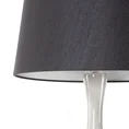 Lampa stołowa MEGI na podstawie ze szkła z abażurem z matowej tkaniny - 32 x 39 x 73 cm - czarny 4
