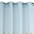 Zasłona NATHALIE w stylu boho z cieniowanym geometrycznym nadrukiem - 140 x 250 cm - niebieski 4