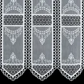 Tkanina firanowa zazdrostka z haftem i ażurem - 90 cm - biały 6