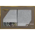 EWA MINGE Komplet ręczników CARLA w eleganckim opakowaniu, idealne na prezent! - 2 szt. 70 x 140 cm - srebrny 8