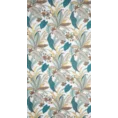 Zasłona gotowa ELOIDA z lekkiej mikrofibry z nadrukiem barwnych liści - 140 x 250 cm - biały 5