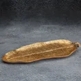 Egzotyczny liść patera dekoracyjna złota - 37 x 15 x 2 cm - złoty 1