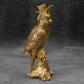 Papuga figurka dekoracyjna złota - 9 x 7 x 22 cm - złoty 1
