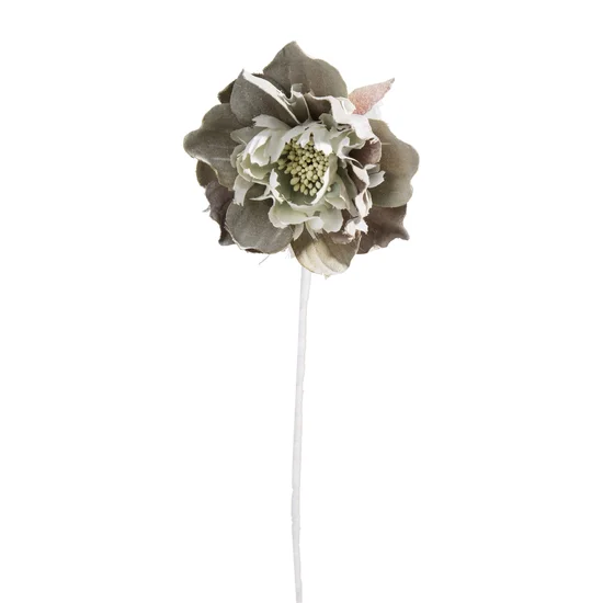ANEMON kwiat sztuczny dekoracyjny z płatkami z jedwabistej tkaniny - ∅ 8 x 64 cm - jasnozielony