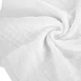 Ręcznik BAMBO02 w kolorze białym, z domieszką włókien bambusowych, z ozdobną bordiurą z geometrycznym wzorem - 50 x 90 cm - biały 2