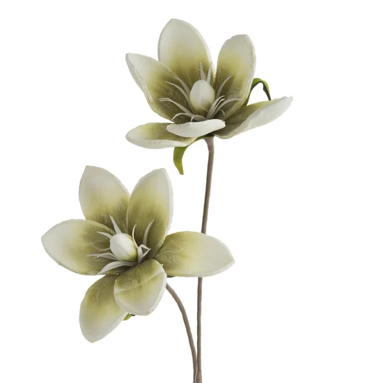 MAGNOLIA kwiat sztuczny dekoracyjny z plastycznej pianki foamirian - ∅ 17 x 70 cm - zielony