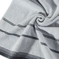 Ręcznik bawełniany z ozdobnym stebnowaniem - 70 x 140 cm - srebrny 5