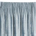 Zasłona welwetowa zdobiona nieregularnym srebrnym nadrukiem - 140 x 270 cm - niebieski 4