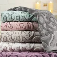 Ręcznik z żakardowym wzorem - 50 x 90 cm - turkusowy 4