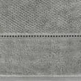 Ręcznik SALADO o ryżowej strukturze ze stebnowaniem i welwetową bordiurą - 50 x 90 cm - szary 2