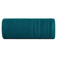 Ręcznik z welurową bordiurą przetykaną błyszczącą nicią - 50 x 90 cm - turkusowy 3