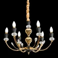 Lampa sześcioramienna MELBA z kryształami - ∅ 60 x 120 cm - złoty 8