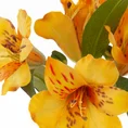 RODODENDRON sztuczny kwiat dekoracyjny o płatkach z jedwabistej tkaniny - 48 cm - żółty 2