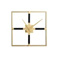 Dekoracyjny zegar ścienny z metalu w stylu nowoczesnym, kwadratowy - 40 x 5 x 40 cm - czarny 1