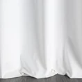 Zasłona z welwetu zdobiona pasem tkaniny z moherową nicią oraz połyskliwych czarnych cekinów - 140 x 250 cm - biały 3