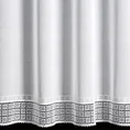Firana z matowej etaminy zdobiona haftem i pasem gipiury - 300 x 150 cm - biały 3