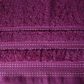 Ręcznik POLA z żakardową bordiurą zdobioną stebnowaniem - 50 x 90 cm - fioletowy 2