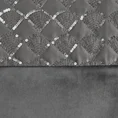 Zasłona MARGOT z welwetu z ozdobnym pasem zdobionym haftem oraz lśniącymi cekinami - 140 x 250 cm - grafitowy 7