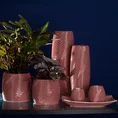 Patera ceramiczna SENA z wytłaczanym wzorem prostokątna - 35 x 20 x 6 cm - różowy 6