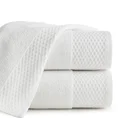 Ręcznik ANELA z ozdobną bordiurą przetykaną błyszczącą nicią - 70 x 140 cm - biały 1