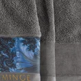EWA MINGE Komplet ręczników AISHA w eleganckim opakowaniu, idealne na prezent! - 2 szt. 50 x 90 cm - stalowy 4
