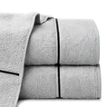 Klasyczny ręcznik BAMBO z paskiem - 70 x 140 cm - srebrny 1