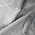 Zasłona z miękkiego welwetu ze srebrnym geometrycznym nadrukiem w stylu art deco - 135 x 250 cm - szary 7