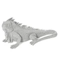 IGUANA- figurka dekoracyjna ELDO 1 o drobnym strukturalnym wzorze - 31 x 15 x 12 cm - srebrny 1