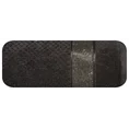 EUROFIRANY PREMIUM Ręcznik MILAN z puszystej bawełny frotte o ryżowej strukturze z błyszczącą bordiurą - 30 x 50 cm - czarny 3
