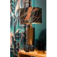 LIMITED COLLECTION Lampa stołowa LILI 1 z podstawą łączącą metal i welwetowy abażur - ∅ 40 x 74 cm - ciemnozielony 4