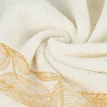 Ręcznik AGIS z żakardową bordiurą z motywem liści, ZERO TWIST - 30 x 50 cm - kremowy 5