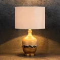 Lampa stołowa SIMONA 2 w stylu boho z matowym abażurem - 31 x 22 x 50 cm - kremowy 2