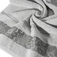 EUROFIRANY CLASSIC Ręcznik SYLWIA 1 z żakardową bordiurą tkaną w ornamentowy wzór - 70 x 140 cm - popielaty 5